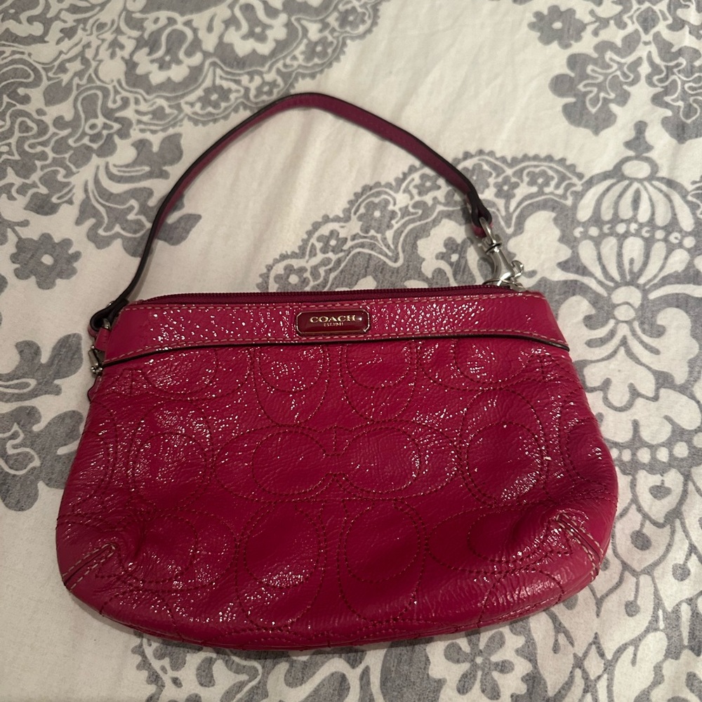 Coach Fuscia Wristlet